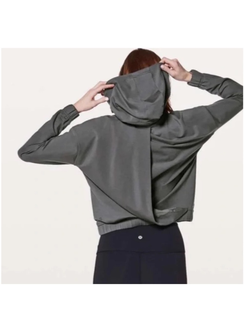 Lululemon crop Hoodie with Slit Back. Size 2. Perfect for #athleisure wear#yoga